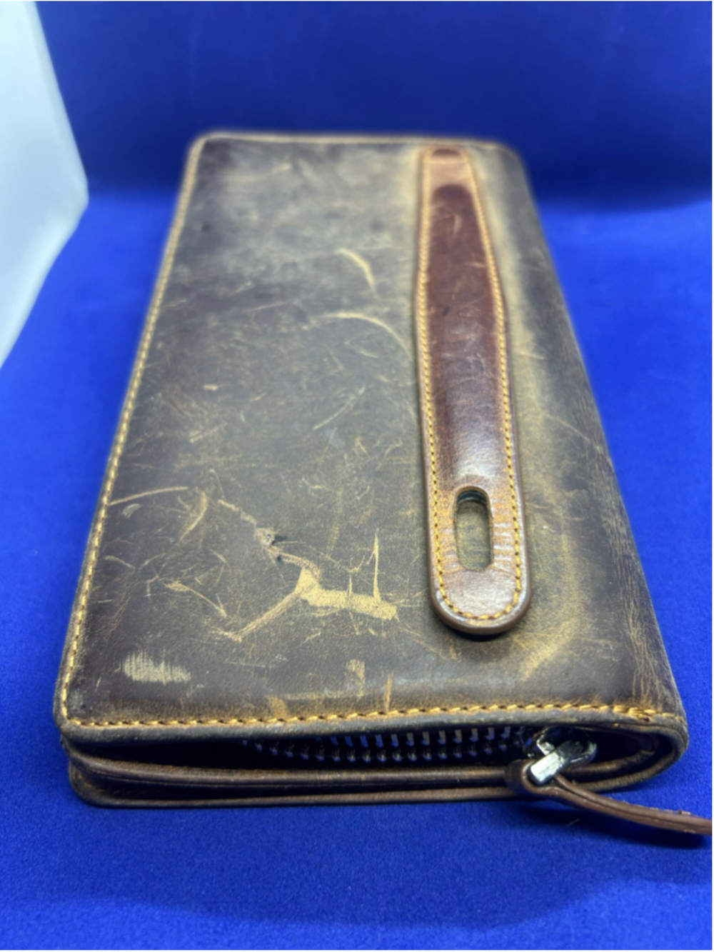 Men's Unbranded Brown Leather Long Wallet One Size